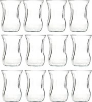 Pasabahce 42021.12 Set 12-tlg. Teeglass Optikli Cay Bardagi Gläser-Set für 12 Personen