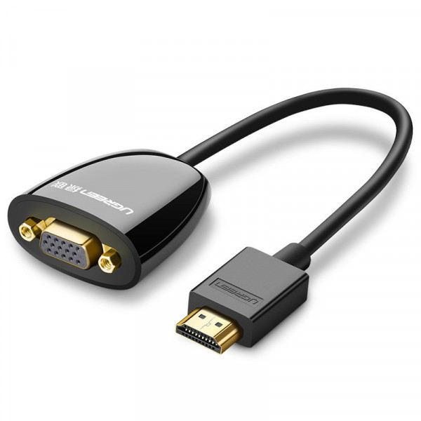 Ugreen kabel adapter unidirektional von HDMI (männlich) auf VGA (männlich) FHD schwarz