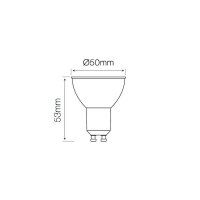 LED Line GU10 SMD 5W Leuchtmittel 410 Lumen Spot Strahler Kaltweiß Glass Einbauleuchte Energiesparlampe 50°