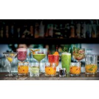 Pasabahce 440237 Gin Cocktail Glas „Timeless“ im Kristall-Design, Höhe ca. 20 cm, 4er Set aus Glas