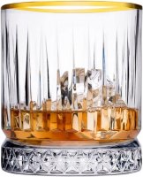 Pasabahce Whiskyglas, 4-teilige Profi-Packung, Modell Elysia CL 21 Groesse cm 8,5h diam.7,3 Wassergläser, gold