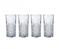 Pasabahce TIMELESS 520205 4er Set Wassergläser Lang 365 ml Gläser-Set Saft Cocktailglas