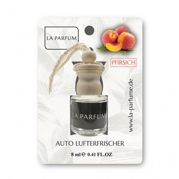 La Parfum Universal Lufterfrischer Fahrzeugduft "Pfirsich" Parfüm 8ML Duftöl Autoduft Oto Kokusu