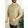 Oversize Herren T-Shirt Long-Tee Basic Shirt Longshirt Premium Qualität Tops Kurzarm Fashion Beige