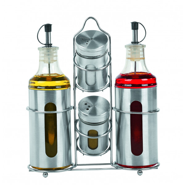 Zellerfeld Trendmax 4-Teiliges Vorratsbehälter Vorratsdosen Set Baharatlik Gewürz-Set Glas Aufbewahrungsgläser