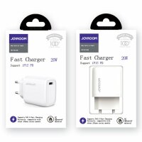 Joyroom 20W Quick Charge 3.0 Schnell-Ladegerät Netzteil Handy Ladegerät Typ-C USB kompatibel mit Smartphones weiß