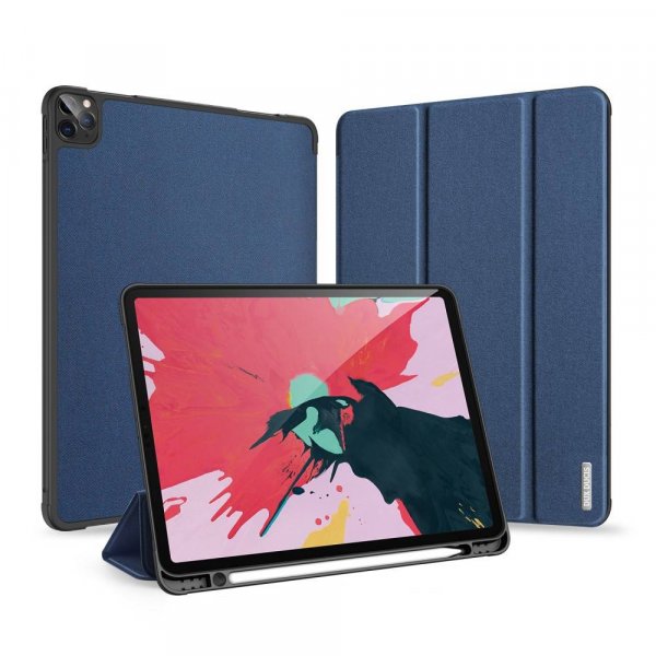 DUX DUCIS Buch Tasche Hartschale mit Smart Sleep Standfunktion kompatibel mit IPAD PRO 11" 2021 Tablet Hülle Etui Brieftasche Schutzhülle Blau