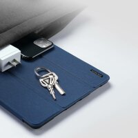 DUX DUCIS Buch Tasche Hartschale mit Smart Sleep Standfunktion kompatibel mit IPAD PRO 11" 2021 Tablet Hülle Etui Brieftasche Schutzhülle Blau