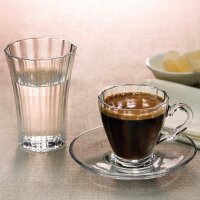 Pasabahce DIAMOND 52400 Wassergläser zum Mokka 110 ml 6er Set Kaffee Seite Glas Tequila Glas Set