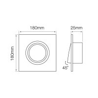 Einbaustrahler AR111 Downlight Einbaurahmen Schwenkbar...