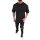 Oversize Herren Kurzarm T-Shirt Weiter Auschnitt Extra Lang Rundhals Dicker Stoff Herrenshirt Schwarz