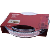 Pasabahce PB-1690038 Pie Geschirr Gehärtetes Glas Borcam Oval Glas Auflaufform Servierform Kare Tepsi Glasklar Küche