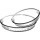Pasabahce PB-1690038 Pie Geschirr Gehärtetes Glas Borcam Oval Glas Auflaufform Servierform Kare Tepsi Glasklar Küche