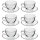 Pasabahce Dajar 6er Set Teegläser-Set Kaffee Basic Cup 12-Teilig mit Unterteller transparent