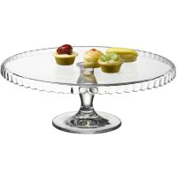 Pasabahce Patisserie Tortenplatte auf dem Fuß, 32 cm Kuchenplatte aus Glas Transparent