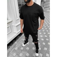 Megaman Oversize Herren T-Shirt mit Tasche Long-Tee Basic...