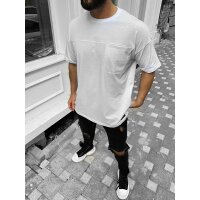 Megaman Oversize Herren T-Shirt mit Tasche Long-Tee Basic...