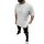 Megaman Oversize Herren T-Shirt mit Tasche Long-Tee Basic Shirt Longshirt Premium Qualität Tops Kurzarm Fashion Weiß