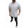 Megaman Oversize Herren T-Shirt mit Tasche Long-Tee Basic Shirt Longshirt Premium Qualität Tops Kurzarm Fashion Grau
