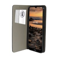 cofi1453® Buch Tasche "Smart" kompatibel mit NOKIA 1.4 Handy Hülle Etui Brieftasche Schutzhülle mit Standfunktion, Kartenfach Schwarz