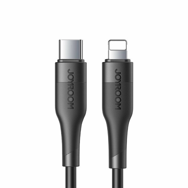 Joyroom Schnelllade-USB - Lightning-Kabel Power Delivery 2,4 A 20 W 1,2 m Schnellladefunktion Fast Charge, schwarz