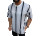 Herren T-Shirt Oversize Shirt Long-Shirt Tee Sommer Shirt Gestreift Modern Mode Fashion gestreift für Herren Grau