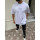 Herren T-Shirt Oversize Shirt " DF COLLECTION" Long-Shirt Tee Sommer Shirt Modern Mode Fashion für Herren Weiß