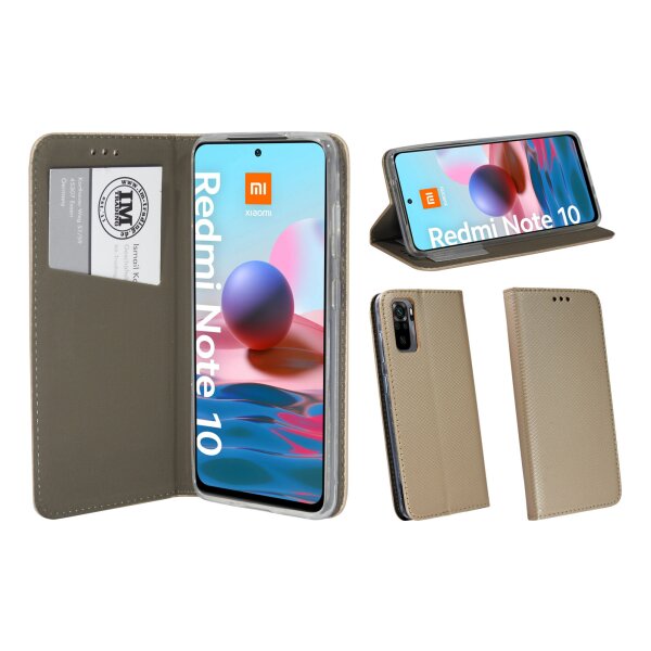 cofi1453® Buch Tasche "Smart" kompatibel mit XIAOMI REDMI NOTE 10 Handy Hülle Etui Brieftasche Schutzhülle mit Standfunktion, Kartenfach