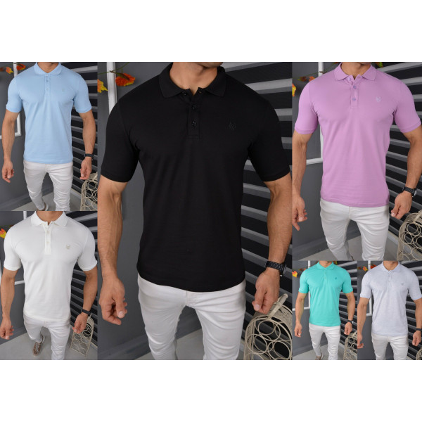 Megaman Poloshirt Herren Polohemd mit Kragen Kurzarm Premium T-Shirt Freizeit Slim Fit Basic Baumwolle Größe