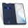 Buch Tasche kompatibel mit SAMSUNG GALAXY A22 4G (A225F) Handy Hülle Etui Brieftasche Schutzhülle mit Standfunktion, Kartenfach Blau