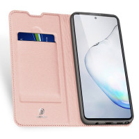 Buch Tasche kompatibel mit SAMSUNG GALAXY A22 4G (A225F) Handy Hülle Etui Brieftasche Schutzhülle mit Standfunktion, Kartenfach Rose