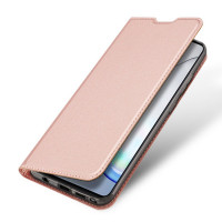 Buch Tasche kompatibel mit SAMSUNG GALAXY A22 4G (A225F) Handy Hülle Etui Brieftasche Schutzhülle mit Standfunktion, Kartenfach Rose