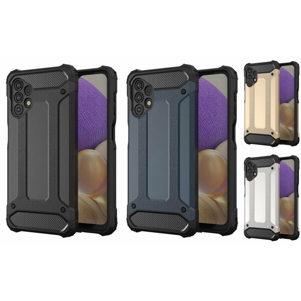 cofi1453® Hybrid Armor Etui SchutzHülle Case Bumper Cover Handyhülle Matt Hülle Robust Rutschfest kompatibel mit Samsung Galaxy A32 5G