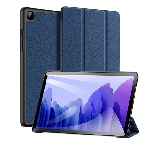 Dux Ducis Buch Tasche Hartschale mit Smart Sleep Standfunktion kompatibel mit SAMSUNG GALAXY TAB A7 LITE (T220) Tablet Hülle Etui Brieftasche Schutzhülle Blau