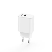 maXlife 3A Quick Charger 20W Schnell-Ladegerät Netzteil Handy Ladegerät PD+QC3.0 USB + USB Typ-C kompatibel mit Smartphone weiß