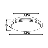 Braytron LED Deckenleuchte JADE SRD 24W 1680 Lumen IP20 Ø46cm Lampe Leuchte Eingebauter Trafo Lichtfarbe einstellbar