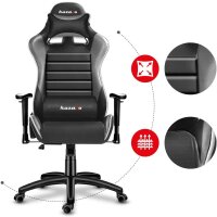 huzaro Grau Force 6.0 Gaming Stuhl Bürostuhl Schreibtischstuhl Verstellbare Armlehnen Ergonomisches Design Nackenkissen Lendenkissen Grau Standard