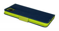 cofi1453® Buch Tasche "Fancy" kompatibel mit SAMSUNG GALAXY A22 5G (A226B) Handy Hülle Etui Brieftasche Schutzhülle mit Standfunktion, Kartenfach Blau-Grün