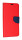 cofi1453® Buch Tasche "Fancy" kompatibel mit SAMSUNG GALAXY A22 5G (A226B) Handy Hülle Etui Brieftasche Schutzhülle mit Standfunktion, Kartenfach Rot-Blau