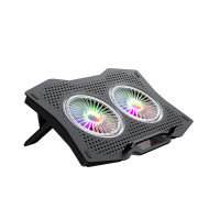 Havit F2072 Notebook Kühler RGB Laptop Halter mit Kühler Fan LED Hintergrundbeleuchtung kompatibel mit Laptops bis 17"