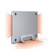 Ugreen Aluminium Vertikaler Ständer Halter Ständer Laptopständer für MacBook Laptop Tablet Silber