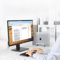 Ugreen Aluminium Vertikaler Ständer Halter Ständer Laptopständer für MacBook Laptop Tablet Silber