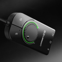 Ugreen externe Soundkarte Musik USB Adapter - 3,5 mm...