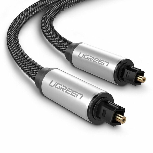 Ugreen Toslink Optisches Audiokabel 3 Meter Surround-Sounds Verbindung Digitalkabel, schwarz