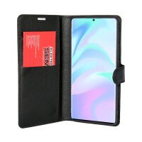 cofi1453® Buch Tasche "Fancy" kompatibel mit ZTE AXON 30 ULTRA Handy Hülle Etui Brieftasche Schutzhülle mit Standfunktion, Kartenfach Schwarz