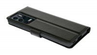 cofi1453® Buch Tasche "Fancy" kompatibel mit ZTE AXON 30 ULTRA Handy Hülle Etui Brieftasche Schutzhülle mit Standfunktion, Kartenfach Schwarz