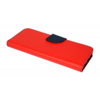 cofi1453® Buch Tasche "Fancy" kompatibel mit XIAOMI REDMI NOTE 10S Handy Hülle Etui Brieftasche Schutzhülle mit Standfunktion, Kartenfach Rot-Blau