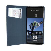 cofi1453®  Elegante Buch-Tasche Hülle Smart Magnet kompatibel mit Sony Xperia 1 III Leder Optik Wallet Book-Style Cover Schale