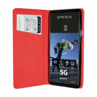 cofi1453®  Elegante Buch-Tasche Hülle Smart Magnet kompatibel mit Sony Xperia 10 III Leder Optik Wallet Book-Style Cover Schale