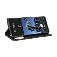 cofi1453®  Elegante Buch-Tasche Hülle Smart Magnet kompatibel mit Sony Xperia 10 III Leder Optik Wallet Book-Style Cover Schale